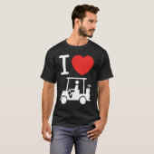I Heart (Love) Golf Cart T-shirt (Voorkant volledig)
