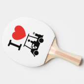 I Heart (Love) Golf Cart Tafeltennisbatje (Zijkant)