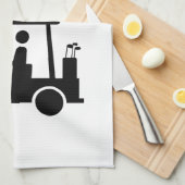 I Heart (Love) Golf Cart Theedoek (Quarter Fold)