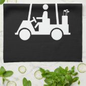 I Heart (Love) Golf Cart Theedoek (Gevouwen)
