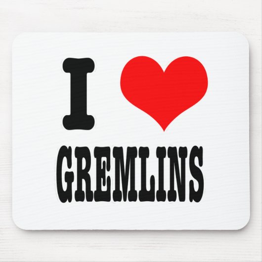 I HEART (LOVE) GREMLINS MUISMAT (Voorkant)