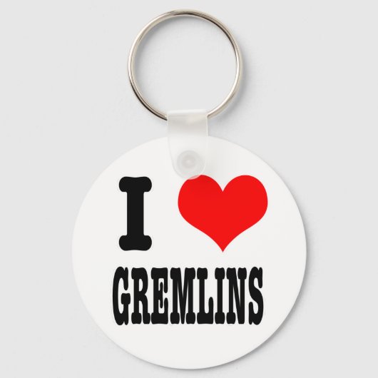 I HEART (LOVE) GREMLINS SLEUTELHANGER (Voorkant)