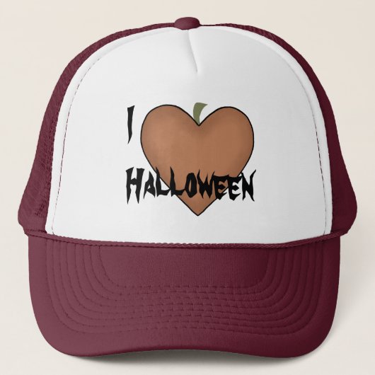 I Heart (Love) Halloween Trucker Pet (Voorkant)