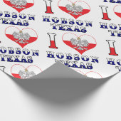 I Heart Love Hobson Texas Cadeaupapier (Hoek)