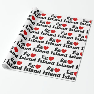 I Heart (Love) Iceland [Ég Elska Ísland] IJslands Cadeaupapier