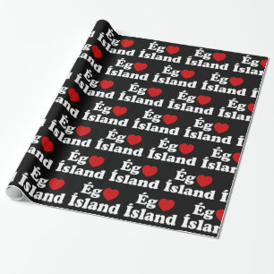 I Heart (Love) Iceland [Ég Elska Ísland] IJslands Cadeaupapier