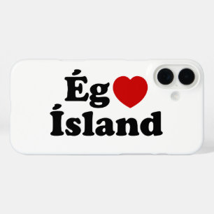 I Heart (Love) Iceland [Ég Elska Ísland] IJslands iPhone 16 Plus Hoesje