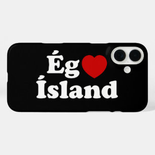 I Heart (Love) Iceland [Ég Elska Ísland] IJslands iPhone 16 Plus Hoesje