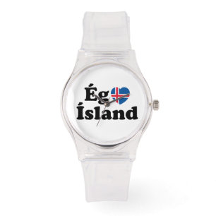 I Heart (Love) Iceland [Ég Elska Ísland] IJslands Horloge