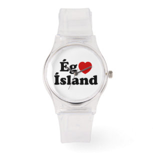 I Heart (Love) Iceland [Ég Elska Ísland] IJslands Horloge