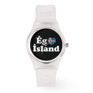 I Heart (Love) Iceland [Ég Elska Ísland] IJslands Horloge