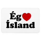 I Heart (Love) Iceland [Ég Elska Ísland] IJslands Magneet (Horizontaal)