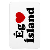 I Heart (Love) Iceland [Ég Elska Ísland] IJslands Magneet (Verticaal)
