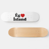 I Heart (Love) Iceland [Ég Elska Ísland] IJslands Persoonlijk Skateboard (Horizontaal)