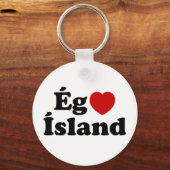 I Heart (Love) Iceland [Ég Elska Ísland] IJslands Sleutelhanger (Achterkant)