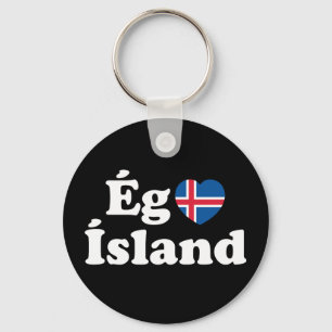 I Heart (Love) Iceland [Ég Elska Ísland] IJslands Sleutelhanger
