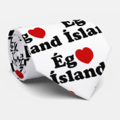 I Heart (Love) Iceland [Ég Elska Ísland] IJslands Stropdas (Opgerold)