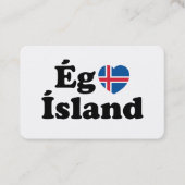 I Heart (Love) Iceland [Ég Elska Ísland] IJslands Visitekaartje (Voorkant)