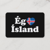 I Heart (Love) Iceland [Ég Elska Ísland] IJslands Visitekaartje (Voorkant)