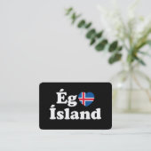 I Heart (Love) Iceland [Ég Elska Ísland] IJslands Visitekaartje (Staand voorkant)
