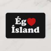 I Heart (Love) Iceland [Ég Elska Ísland] IJslands Visitekaartje (Voorkant)