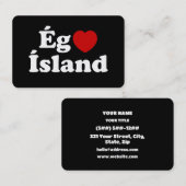 I Heart (Love) Iceland [Ég Elska Ísland] IJslands Visitekaartje (Voorkant / Achterkant)
