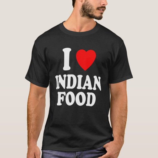 I Heart Love Indian Food Spicy Curry Chutney Takeo T-shirt (Voorkant)