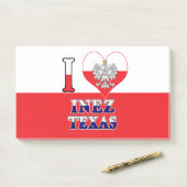 I Heart Love Inez Texas Post-it® Notes (Op bureau)