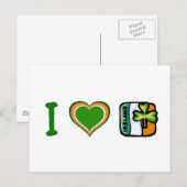 I Heart (Love) Ireland Briefkaart (Voorkant / Achterkant)
