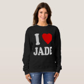 I Heart Love Jade Cute Matching Couple Spouse Trui (Voorkant volledig)