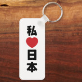 I Heart [Love] Japan 日 本 [Nihon/Nippon] Sleutelhanger (Achterkant)