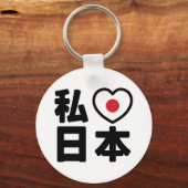 I Heart [Love] Japan 日 本 [Nihon/Nippon] Sleutelhanger (Voorkant)