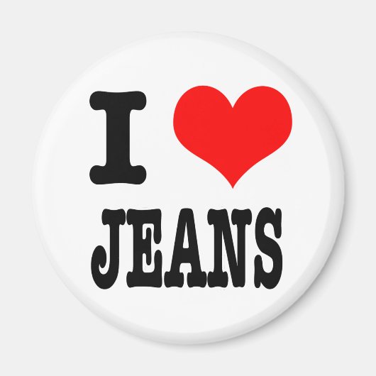 I HEART (LOVE) JEANS MAGNEET (Voorkant)