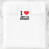 I HEART (LOVE) jello Ronde Sticker (Tas)