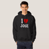 I Heart Love Jose Cute Matching Couple Spouse Hoodie (Voorkant volledig)