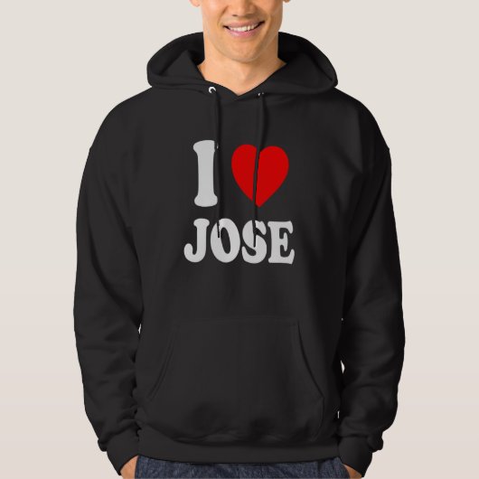 I Heart Love Jose Cute Matching Couple Spouse Hoodie (Voorkant)