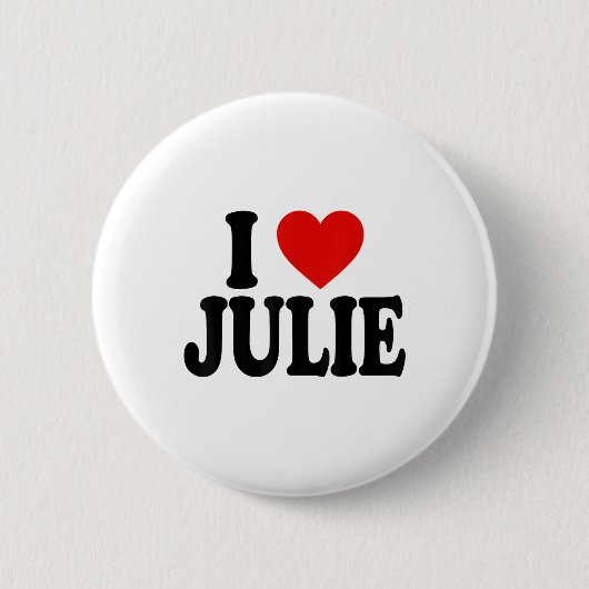 I Heart Love Julie _1 Ronde Button 5,7 Cm (Voorkant)