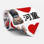 I Heart [Love] Kappa 河 童 Stropdas (Opgerold)