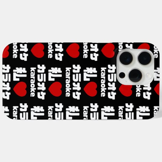 I Heart [Love] Karaoke カラオケ // Nihongo Japans Case-Mate iPhone Case (Achterkant (horizontaal))