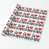 I Heart (Love) Kathoey (Ladyboy) // Thaise taal Cadeaupapier (Uitgerold)