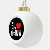 I Heart (Love) Kathoey (Ladyboy) // Thaise taal Keramische Bal Ornament (Rechts)