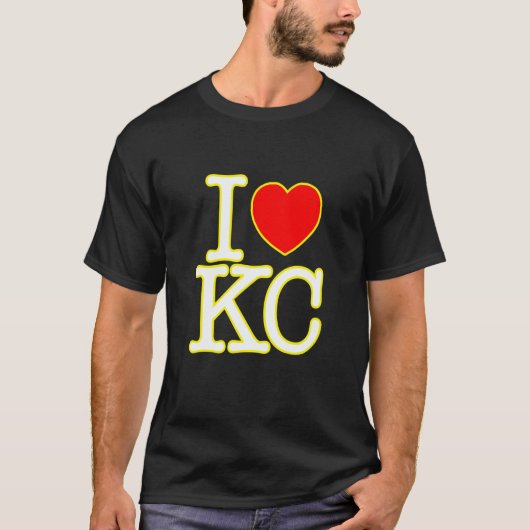 I Heart Love KC Kansas City T-shirt (Voorkant)