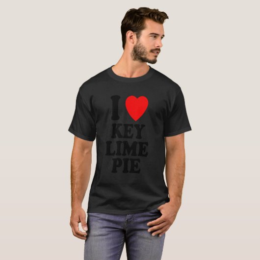 I Heart Love Key Limoen Pie Favoriete dessert Comf T-shirt (Voorkant volledig)