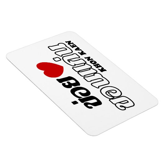 I Heart (Love) Khon Kaen, Isan, Thailand Magneet (Rechterzijde)