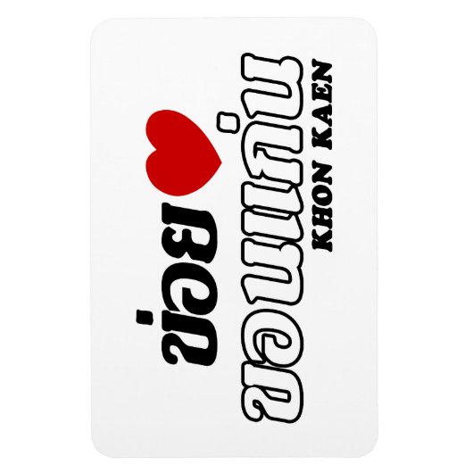 I Heart (Love) Khon Kaen, Isan, Thailand Magneet (Verticaal)