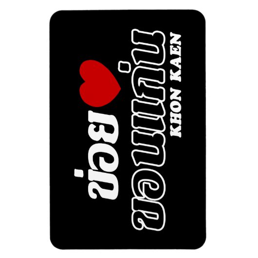I Heart (Love) Khon Kaen, Isan, Thailand Magneet (Verticaal)