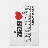 I Heart (Love) Khon Kaen, Isan, Thailand Theedoek (Verticaal)