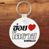 I Heart (Love) Khorat, Isan, Thailand Sleutelhanger (Voorkant)
