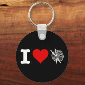 I Heart Love Knitting Sleutelhanger (Voorkant)