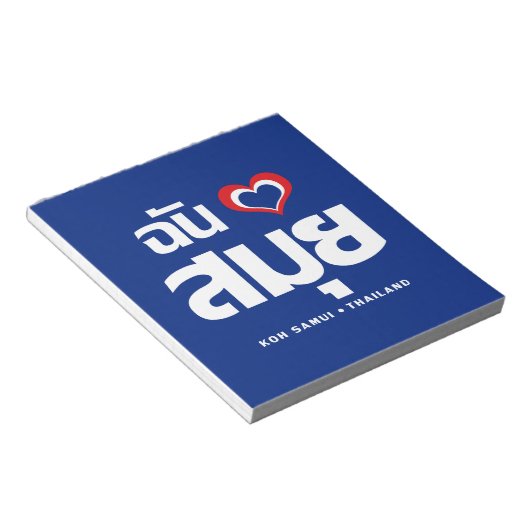 I Heart (Love) Koh Samui ❤ Thailand Notitieblok (Schuin)